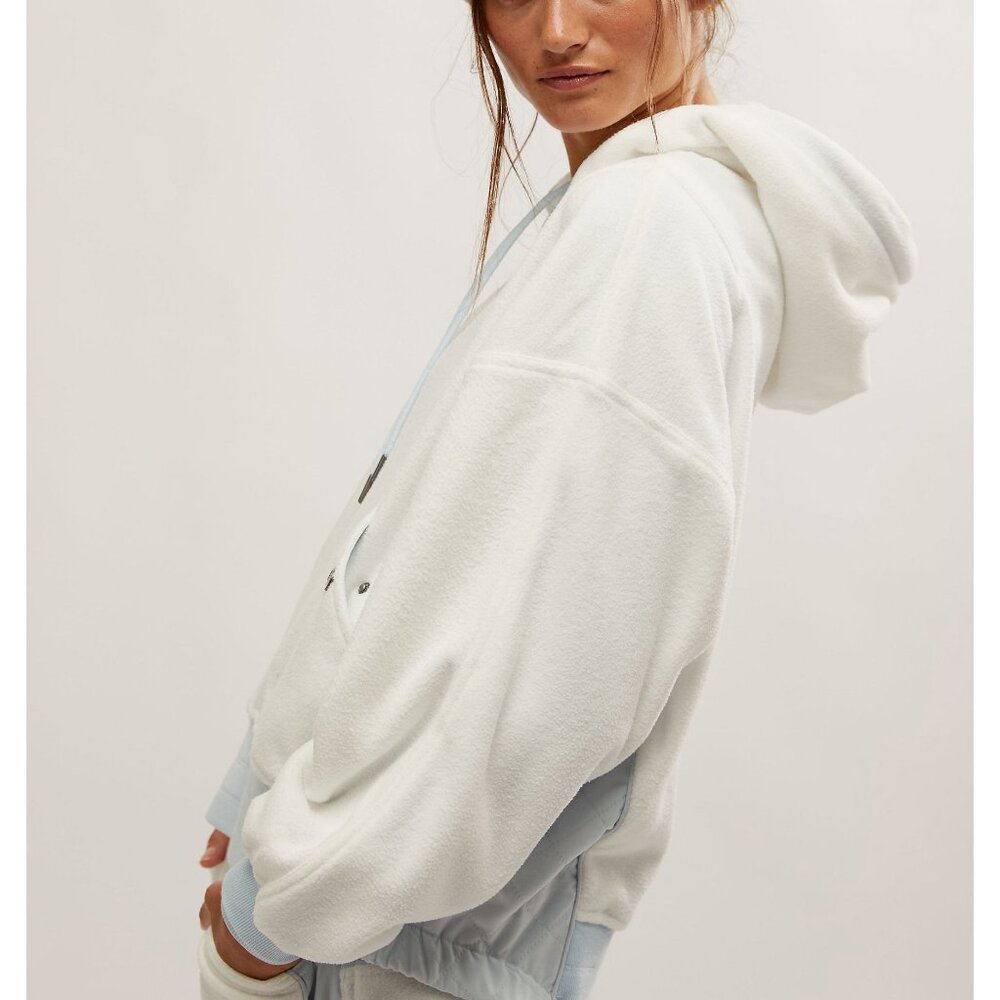 NWOT FP Movement by Free People White and Light Blue Hoodie - Picture 2 of 8
